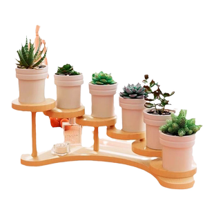 实木桌面置物架木质展示架桌面化妆品摆件阶梯展示收纳架饰品首饰办公书桌多层摆放置物架小摆件展示整理花架
