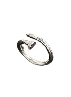 925纯银钉子开口戒指女2025年可调节指环食指个性高级感轻奢饰品