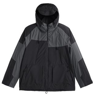 太平鸟男装 休闲夹克男士时尚舒适潮流撞色宽松日系工装上衣夹克