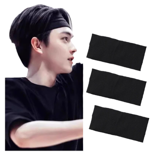 留长发过渡期神器运动发箍男士束发带吸汗头套头巾女2025秋冬头饰