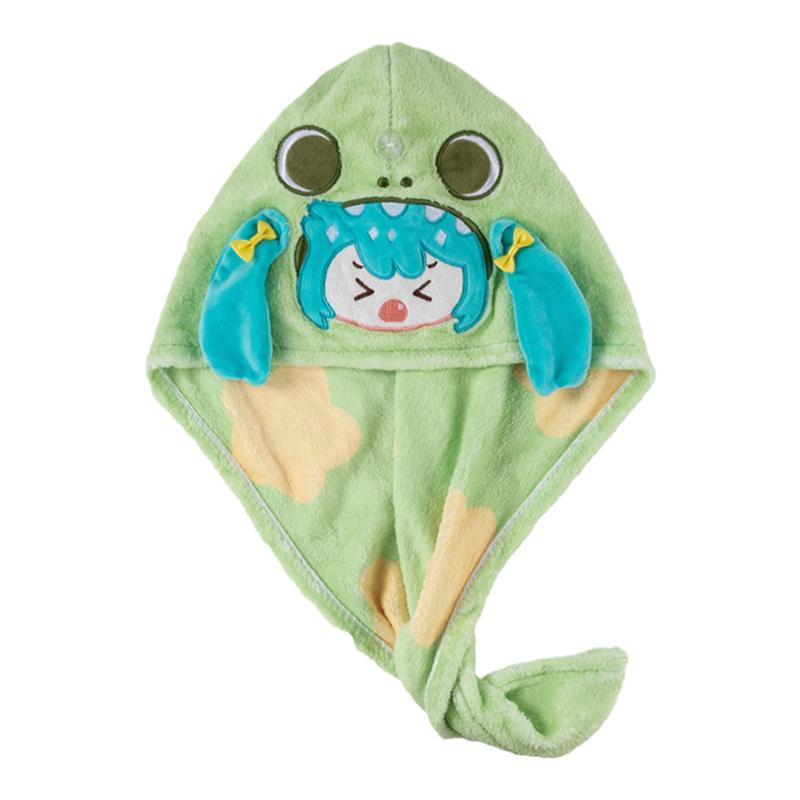 moeyu初音未来睡衣派对系列可爱干发帽女超强吸水浴帽miku周边