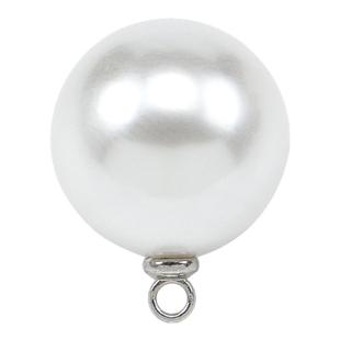 DHH白色珍珠扣儿童旗袍时尚纽扣开衫气质圆形装饰精致扣子手工DIY