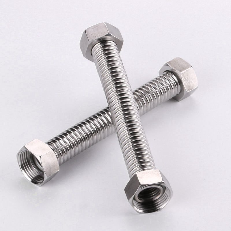 1寸304不锈钢波纹管热水器上进水管DN25金属软管硬波1冷热寸水供