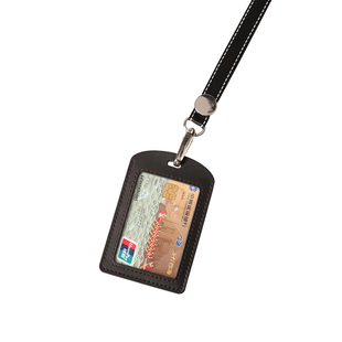 真皮证件套卡套挂绳工作牌公交卡高档保护套透明胸牌学生饭卡卡套