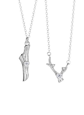 情侣项链一对纯银相吸新款吊坠