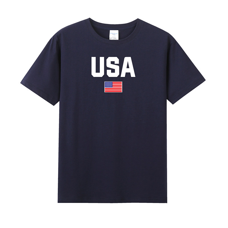 美国男子篮球梦之队T恤usa训练服纯棉圆领青少年运动宽松短袖上衣