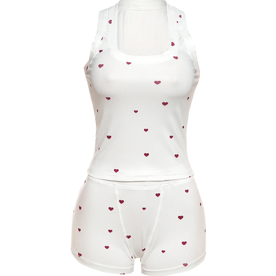 WEIRDPUSS素雅柔情爱心印花套装