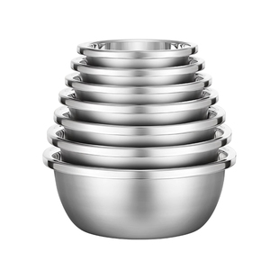 和面盆揉面盆带盖打蛋面粉碗烘焙316不锈钢304食品级专用发面盆