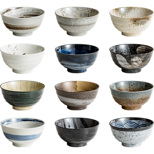 【自营】日本进口美浓烧饭碗日式家用陶瓷拉面碗汤碗餐具粗陶日系