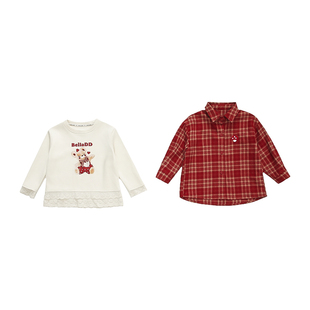 女童格子衬衫秋冬季2025新款儿童外套衬衣女宝宝春季加绒早春衣服