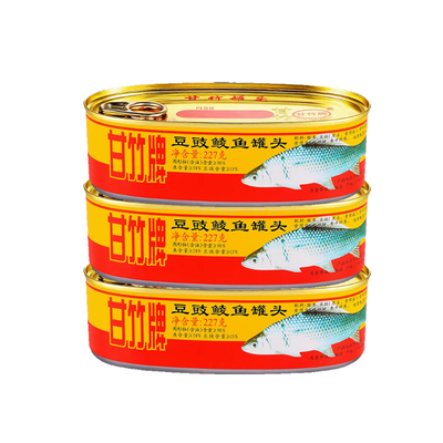 甘竹牌豆豉鲮鱼罐头227g*3鱼罐头