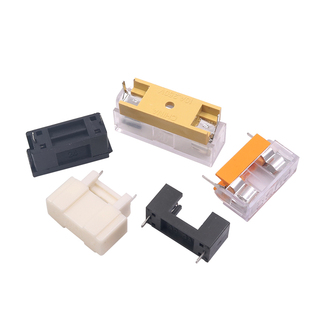 6*30MM熔芯5*20mm玻璃保险丝管盒焊线路板底座透明盖座熔断器管座