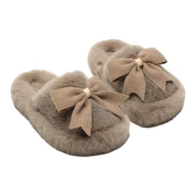 米曼琳毛绒一字包头拖鞋