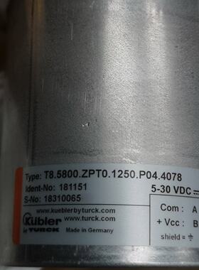 议价现货T8.5800.ZPTO.1250.P04.4078库伯勒编码器正品全新原装议