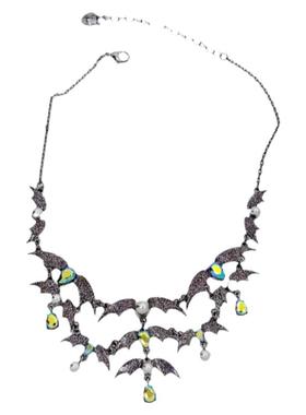 AB镀真金男女蝙蝠项链耳环个性