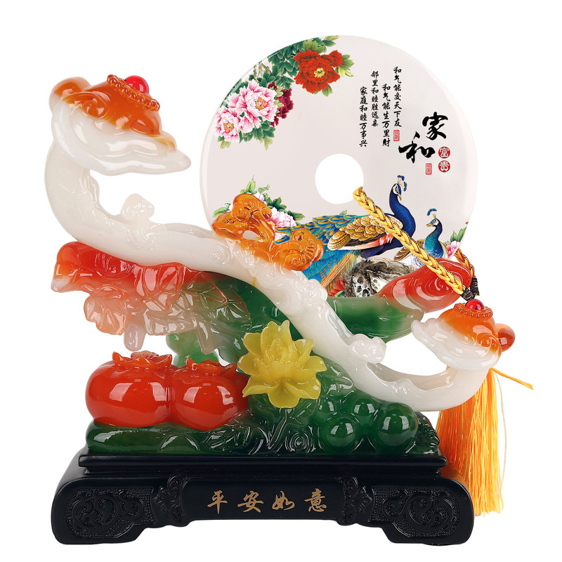 事事如意摆件入户玄关酒柜装饰
