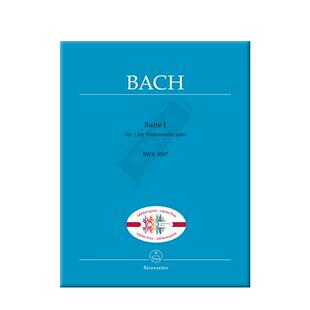 【促销】巴赫 大提琴第一组曲BWV1007 德国骑熊士原版乐谱书 Bach Suite I for Cello BA8647