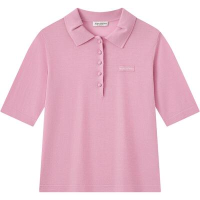 MOP针织半袖POLO衫女短袖上衣女