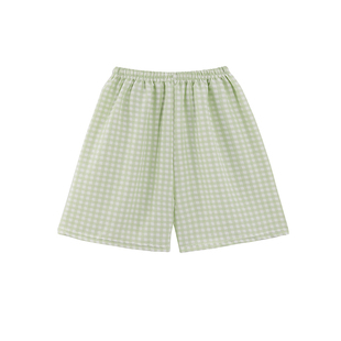 2025年睡裤短裤女夏季薄款纯棉双层纱布简约休闲宽松全棉家居裤子