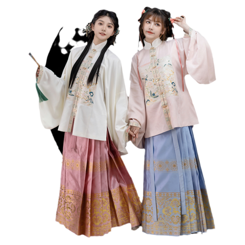 花朝记｜画堂春｜秋冬汉服｜织金妆花补子｜明制竖领对襟袄马面裙