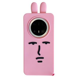 拓岚 适用pura70pro+新款手机壳搞怪创意个性冷漠表情pura80pro立体粉色硅胶mate70/60pro带挂绳全包防摔软套