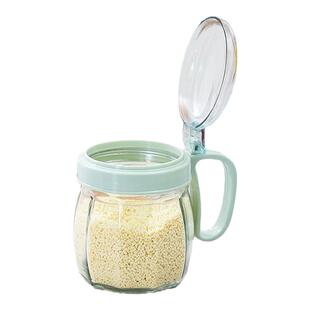 振兴350ml带勺玻璃调味瓶罐调料瓶调料罐厨房盐味精佐料调料罐