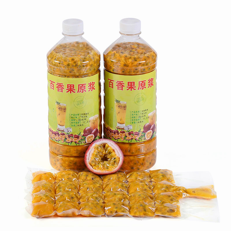 广西百香果肉原浆奶茶店商用