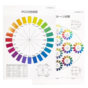 日本色研PCCS色卡基本挂图色相环色彩空间色相环搭配挂画教学色彩研究实验室配色方案cata0801