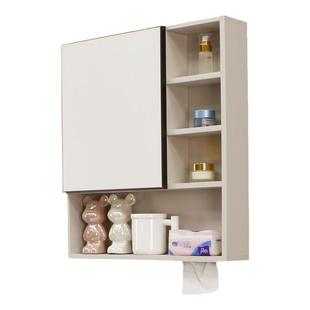 浴室镜柜单独挂墙式卫生间镜子带置物架收纳一体隐藏镜风水镜定制