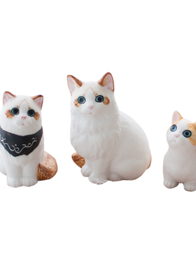 手工日式陶瓷猫咪ins风小摆件