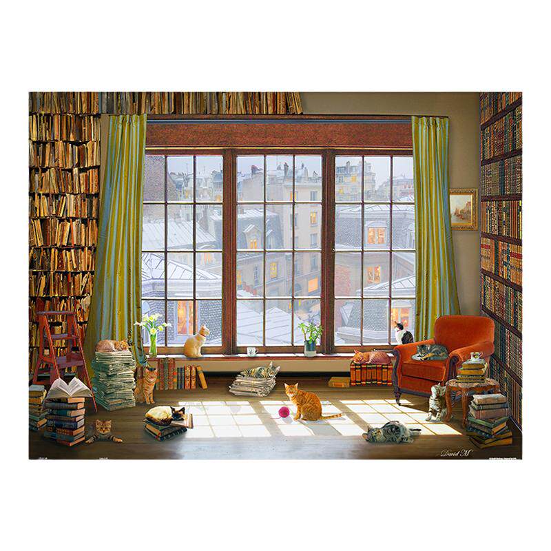 3D-JP温暖治愈系益智拼图1200片客厅装饰插画午后时光H2134