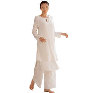 尤佳瑜伽服套装女白色昆达里尼冥想禅修太极服疗愈禅服舞韵表演服