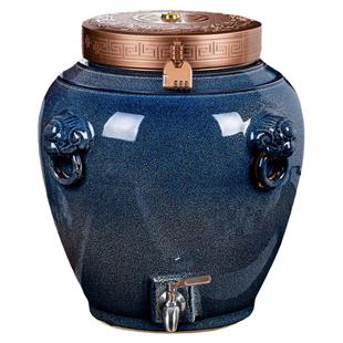 加厚陶瓷酒坛酒缸密封家用窖藏罐20 3050100斤装龙头白酒存酒专用