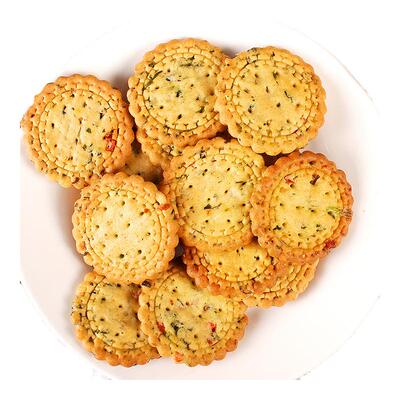 可拉奥小圆饼干蔬菜味儿童饼干零食早餐休闲零食独立包装500g3包