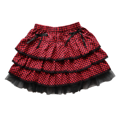 原创自制风软妹朋克格纹半身裙