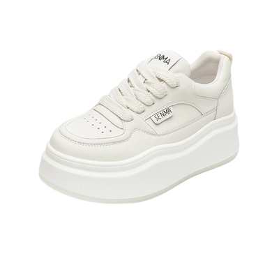 森马厚底小白鞋女2025新款青少年鞋子百搭学生高颜值校园白色板鞋