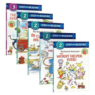 英文原版绘本 斯凯瑞系列5册 Step into Reading Richard Scarry美国兰登经典分级读物4-6岁 进口正版儿童英语绘本3-6岁童书