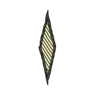 双成记条纹真丝丝巾菱形巾小丝巾夏季原创复古长条绑包发带送女友