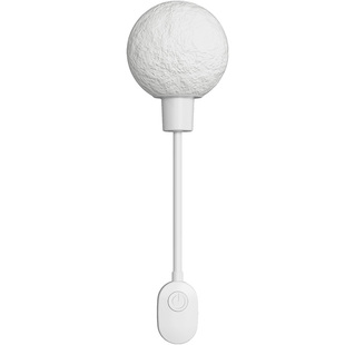 床头声控语音智能控制小夜灯卧室睡眠灯儿童柔光遥控插电款月球灯