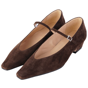 IORE理想矿石原创2025早春新款 法式优雅极简方头低跟玛丽珍单鞋