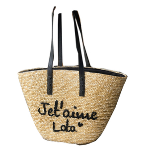 东大门编织包海边休闲度假拍照包包通勤大容量托特包带拉链草编包