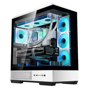 爱国者星璨大岚熊猫色海景房机箱电脑台式主机ATX游戏电脑机箱