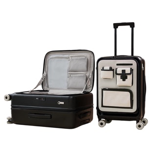 侧开盖深仓行李箱2026新款前开口20寸登机大容量拉链款24寸拉杆箱