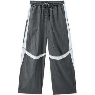 【商场同款】乐町2025秋新款抽绳动感撞色休闲直筒长裤C2GBF1508*