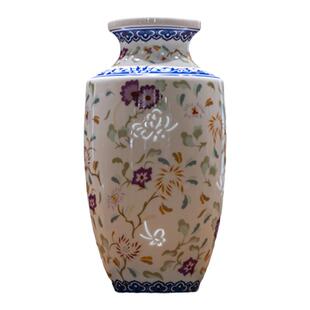 富玉玲珑瓷花瓶卧室陶瓷器中式家居装饰品电视柜摆件复古花瓶家用