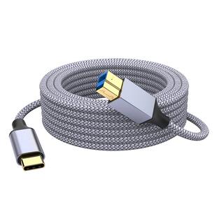 魅成3.0TypeC转打印机移动盘盒子光驱高速传输数据线TypeC转方口摄像头电钢琴连接线tpc笔记本电脑台式显示器
