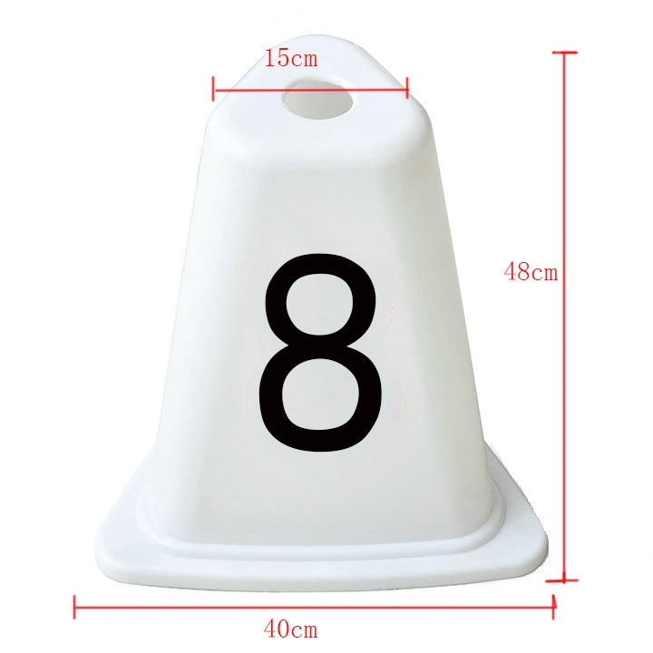 ABS道次墩塑料三角形1-8分次牌训练次专用牌田径号道桩道跑道道