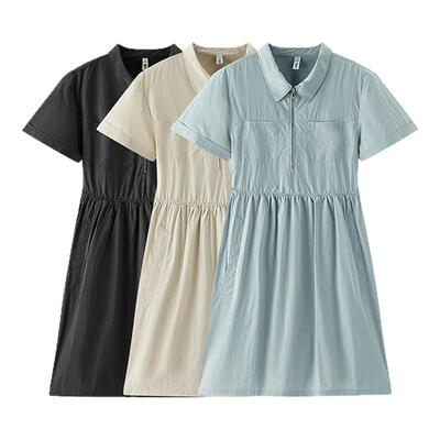 森马防晒凉感收腰质感连衣裙女