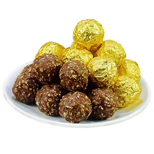 情人节金沙巧克力球婚庆散装批5斤金球结婚喜糖果婚礼装花束零食