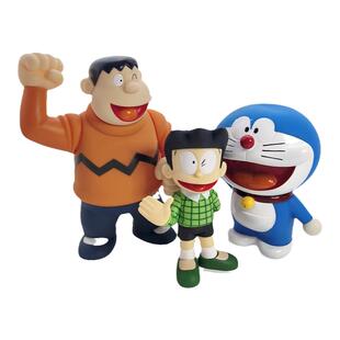 现货换脸机器猫卧姿大雄胖虎公仔静香多啦美微场景电话亭邮筒礼物